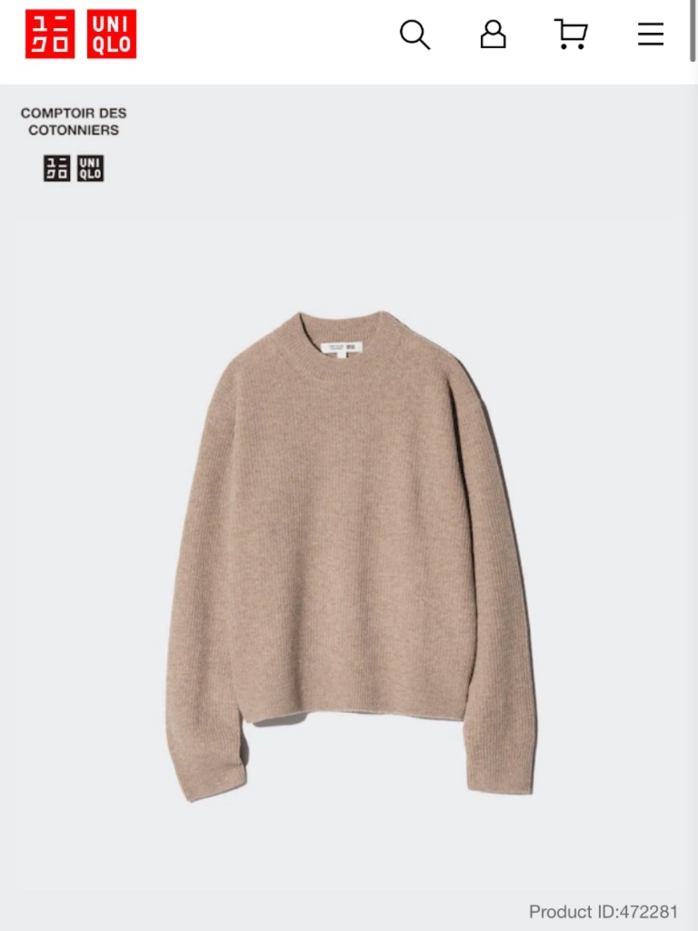 Beige Uniqlo sweater